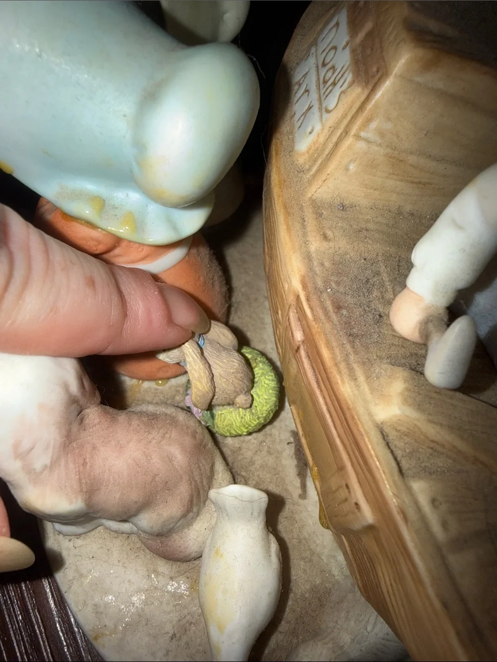 Noah's Ark Ceramic Figurine Set in Pastel Colors